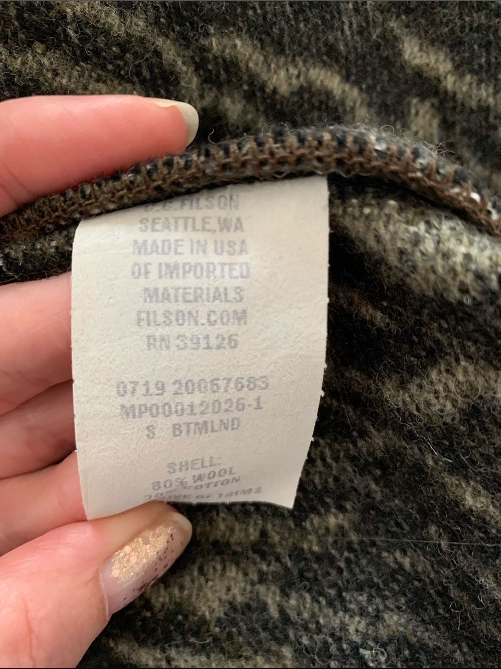 Limited Edition Filson Mossy Oak Milled Camo Wool Field Jacket - Green/Brown - Picture 9 of 12